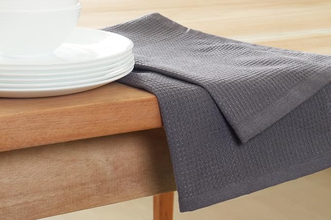 PurpleEssences Waffle Weave Kitchen Towel, 100% Cotton - Image 4