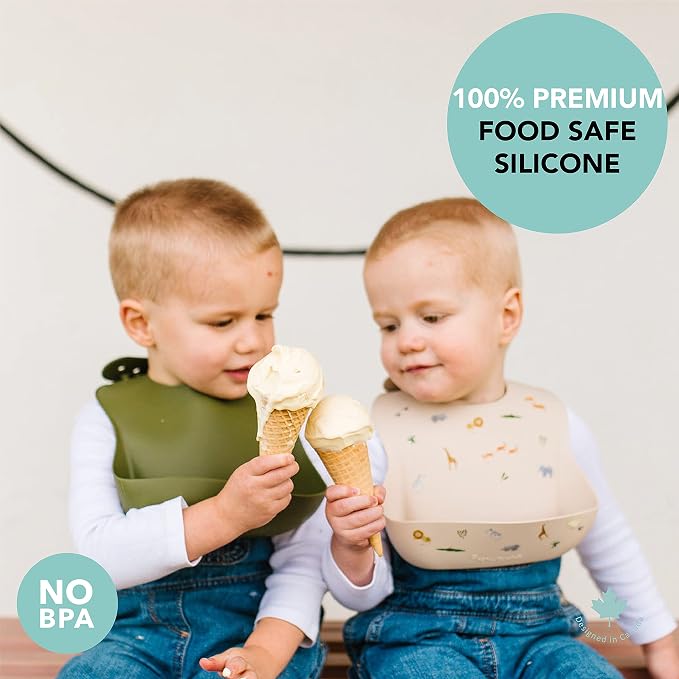Loulou Lollipop Soft, Waterproof Silicone Feeding Bib - Image 6