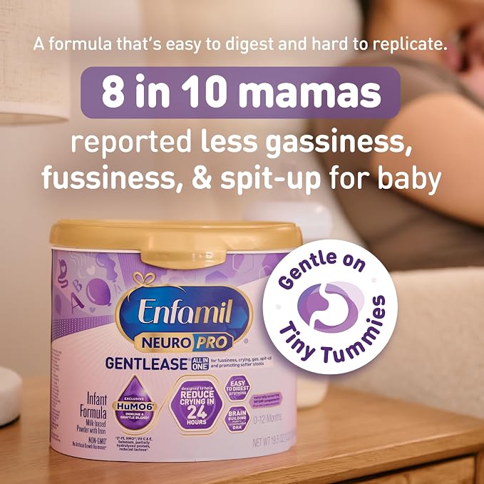 Enfamil NeuroPro Gentlease for easing Fussiness, Spit-up in 24 Hrs, Smaller - Image 3