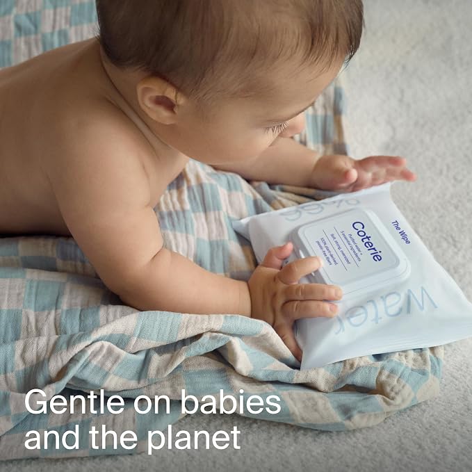Coterie Baby Wipes + Diapers Kit, Size 1 Diapers & 12 Pack Baby Wipes - Image 8