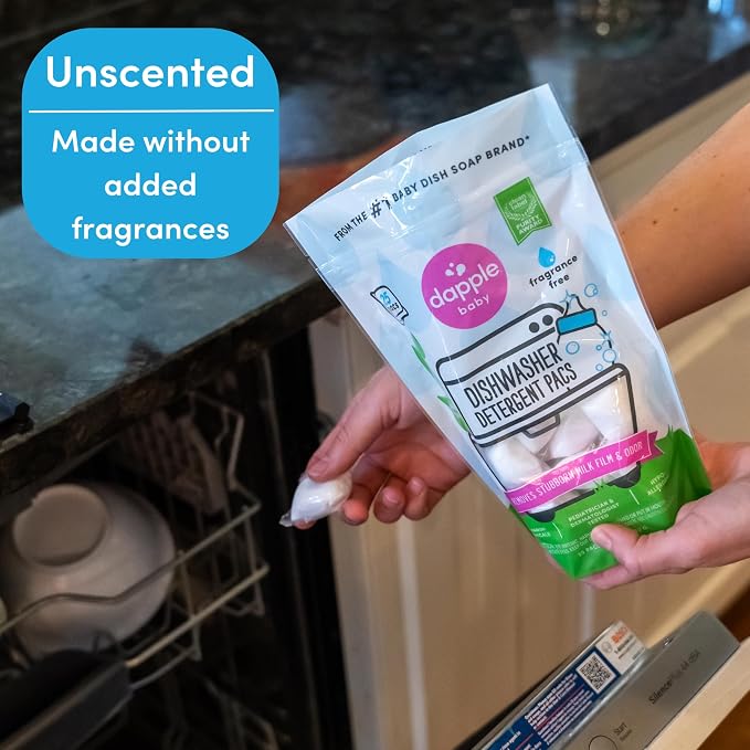 Dapple Baby Dishwasher Pacs, Hypoallergenic Dishwasher Pods Powered by Plants - Image 4
