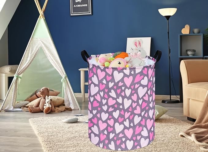 Round Laundry Hamper Storage Basket Laundry Organizer Hamper Storage Bins - Image 4