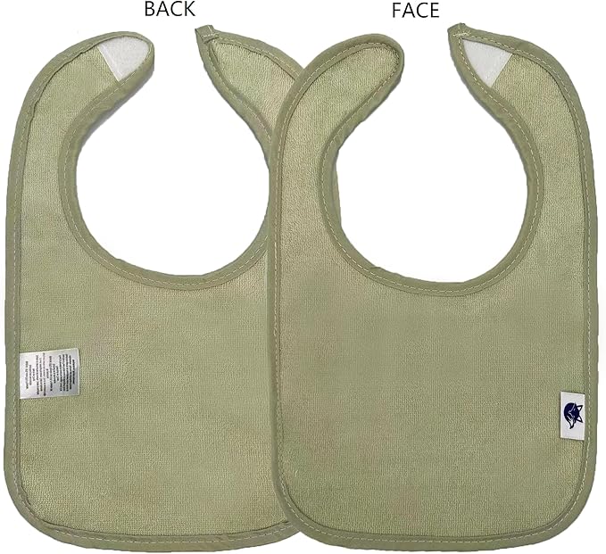 SPINFOX Waterproof Baby Bibs for Girls, Unisex Drool Bib Cotton Solid Knit - Image 4
