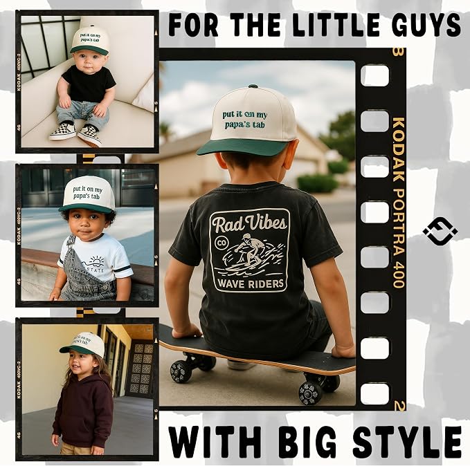 Funky Junque Premium Kids Trucker Hat Vintage Snapback Baseball Cap - Image 2