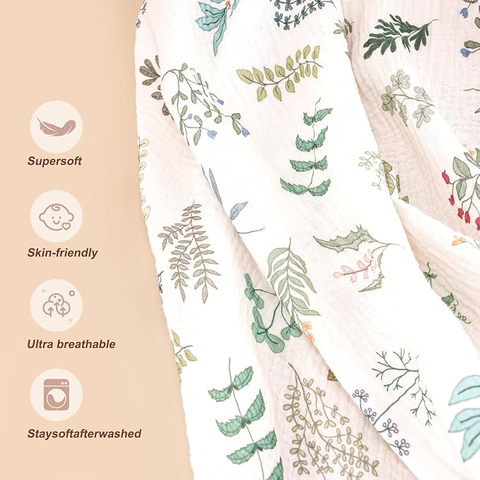 Muslin Nursing Cover for Breastfeeding, Privacy Breathable Breastfeeding Cover - Image 2