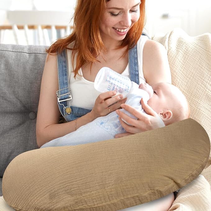 Hooyax Muslin Nursing Pillow Covers Only, Soft and Breathable Nursing Covers - Image 5