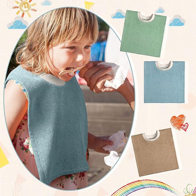 Foaincore 6 Pcs Pullover Baby Bibs Cotton Terry Toddler Absorbent Infant - Image 6