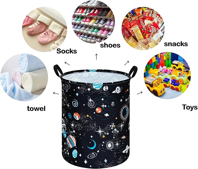 Round Laundry Hamper Storage Basket Laundry Organizer Hamper Storage Bins - Image 6