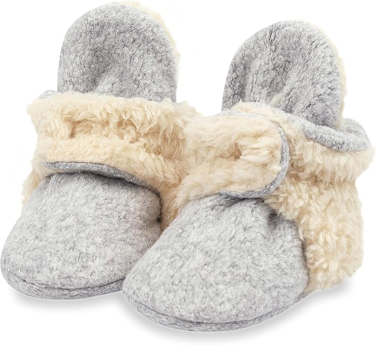 Zutano Unisex Fleece Baby Booties, Two Snap Closure, Newborn to 24 Months by Zutano