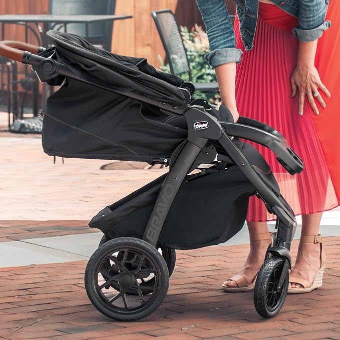 Chicco Bravo Primo ClearTex Trio Travel System, Bravo Primo Quick-Fold Stroller - Image 5