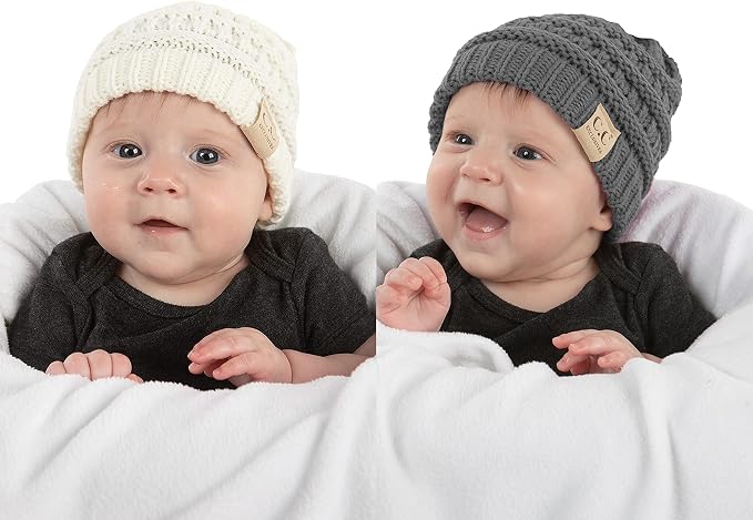 Funky Junque Baby Winter Hat – Cute Newborn Hats, Cozy Warm Infant Beanie by FunkyJunque