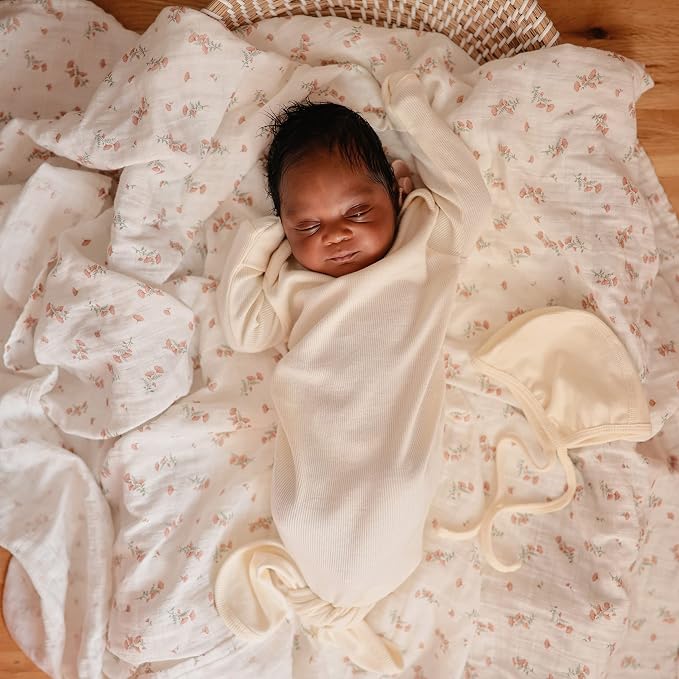 mushie Muslin Baby Swaddle Blanket | 100% Organic Cotton - Image 4