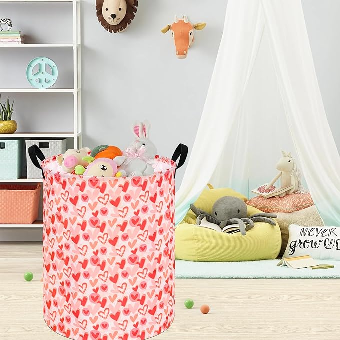 Round Laundry Hamper Storage Basket Laundry Organizer Hamper Storage Bins - Image 3