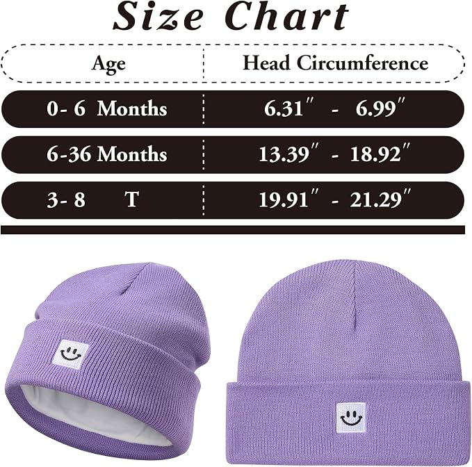 MaxNova 2 Pack Baby Beanie Fleece Lined Knit Toddler Hat - Image 7
