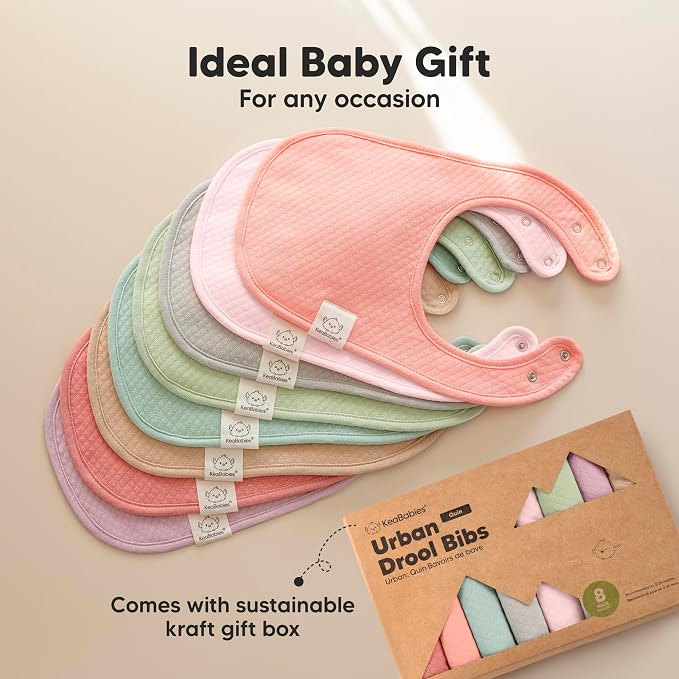 8-Pack Organic Baby Bibs for Girls, Boys - Image 9