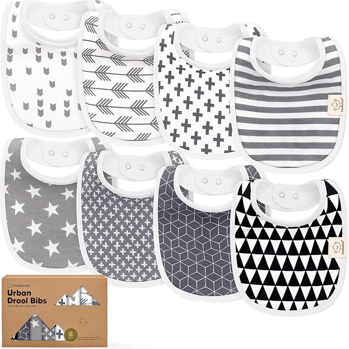 8-Pack Organic Baby Bibs for Boys, Girls by KeaBabies