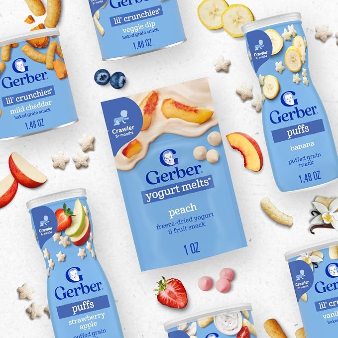 Gerber Baby Snacks Yogurt Melts, Banana Vanilla, 1 Ounce - Image 9