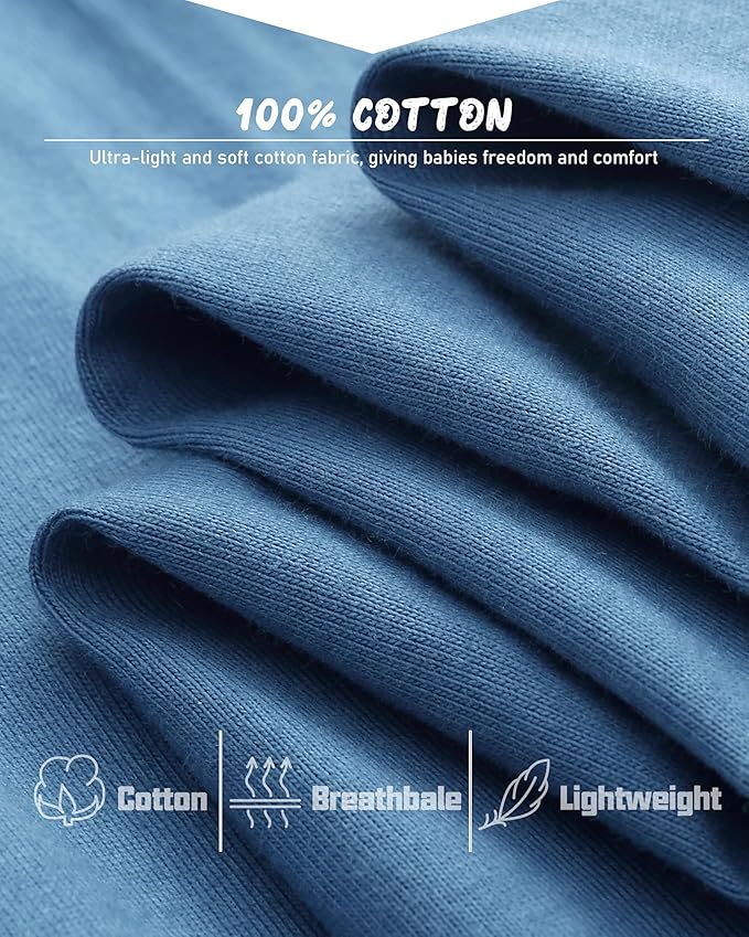 GFQLONG 4 Pack Toddler Boys and Girls Cotton Pants Lightweight Trousers - Image 2