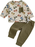 Toddler Baby Boy Fall Clothes Waffle Outfit Long Sleeve Color Blocking by Fufuriprefer