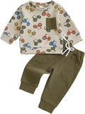 Toddler Baby Boy Fall Clothes Waffle Outfit Long Sleeve Color Blocking by Fufuriprefer