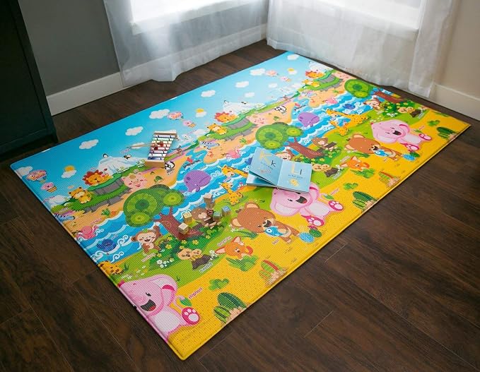 Baby Care Play Mat 73’’ x 49’’ Original One-Piece Reversible Rollable - Image 3