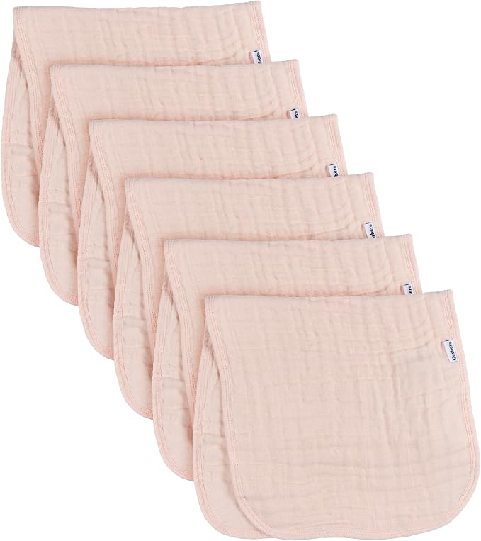 Gerber Baby Unisex Muslin Burp Cloths 6-Pack, Large Size 20" x 10" - Image 2