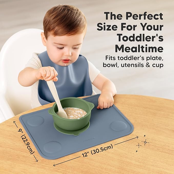 KeaBabies 2-Pack Silicone Placemats - Image 3