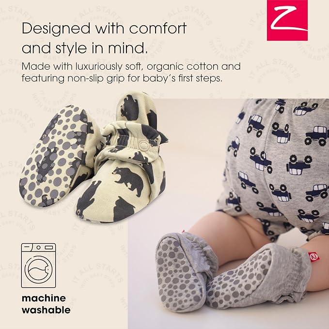 Zutano Organic Baby Booties Newborn Infant, Lost Baby Socks Solution, 18-24 - Image 2