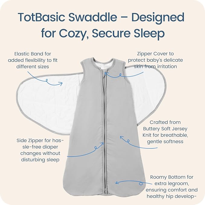 Newborns Swaddle Sleep Sack 0–3 Months, 1.0 TOG Baby Blanket - Image 2