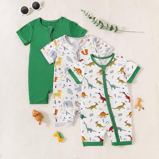 OPAWO Bamboo Baby Pajamas 3 Pack, Double Zipper Bamboo Sleepers - Image 7