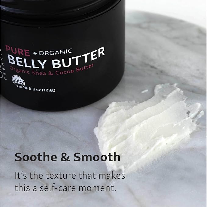 Glow Organics Belly Butter for Pregnancy, 100% Organic Stretch Mark Cream - Image 5