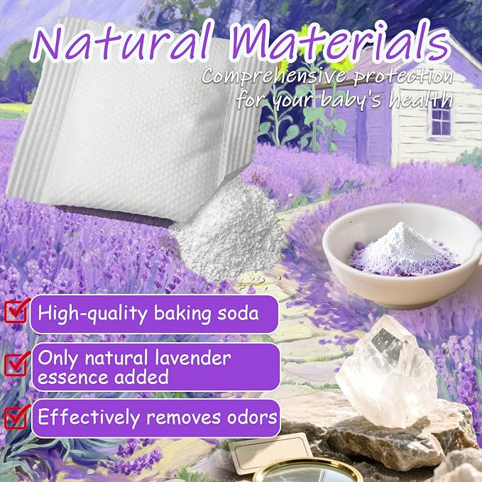 24 PCS Baking Soda Refills For Munchkin Nursery Fresheners, Lavender Scented - Image 4