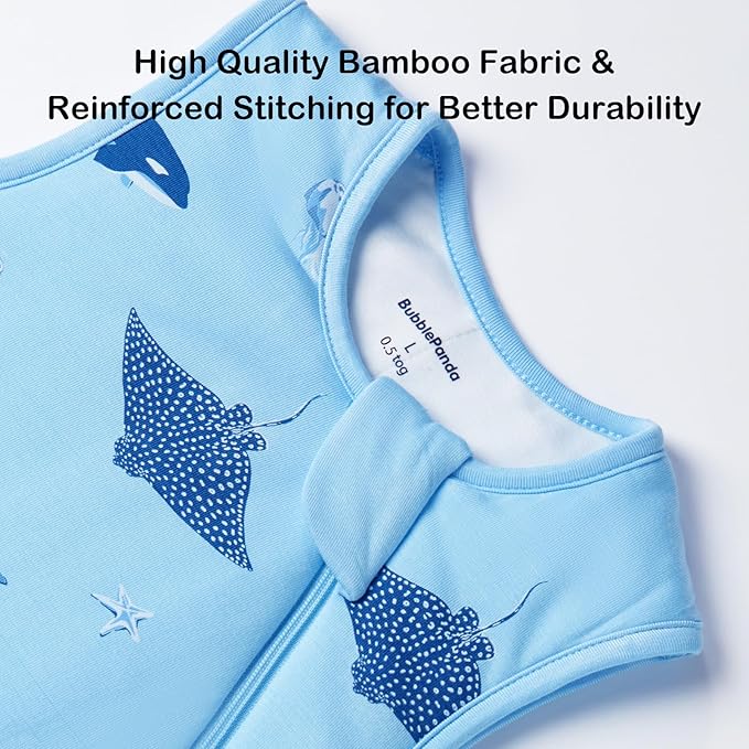 BubblePanda Rayon Made from Bamboo Sleep Sack 2t-3t 0.5 Tog Soft Lightweight - Image 5