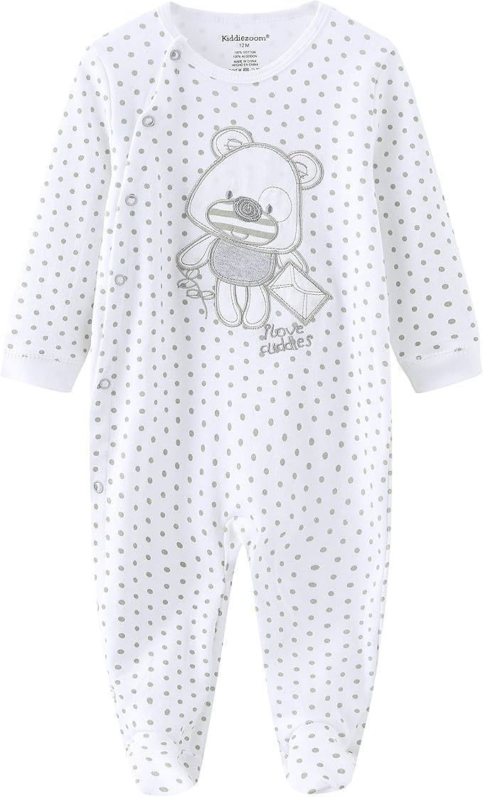 Kiddiezoom Baby and Toddler Boys'Snug Fit Footed One-Piece Romper Jumpsuit - Image 2