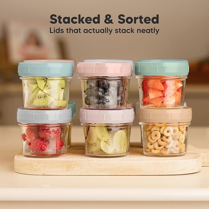 KeaBabies 6pk 4oz Glass Baby Food Containers - Image 7