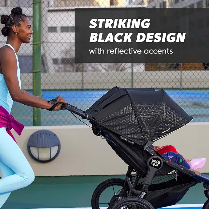 Baby Jogger Summit X3 Double Jogging Stroller Midnight Black Buggy - Image 3