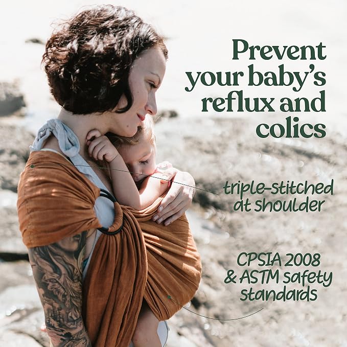 Nalakai Luxury Ring Sling Baby Carrier, Soft Linen Blend Baby Sling, Baby Wrap - Image 4