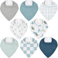 Muslin Baby Bibs 8 Pack, Baby Bandana Drool Bib by CivaruaKids