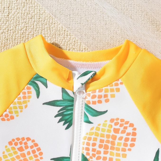 Aalizzwell Baby Girls Long Sleeve One Piece Swimsuit - Image 4