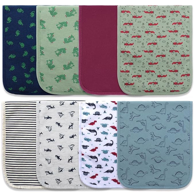Hakochia Burp Cloths for Baby Boy & Girl Organic Cotton Large Unisex Burp by Hakochia