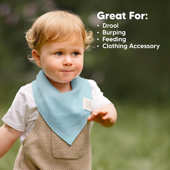 KeaBabies 8-Pack Muslin Baby Bibs - Image 9