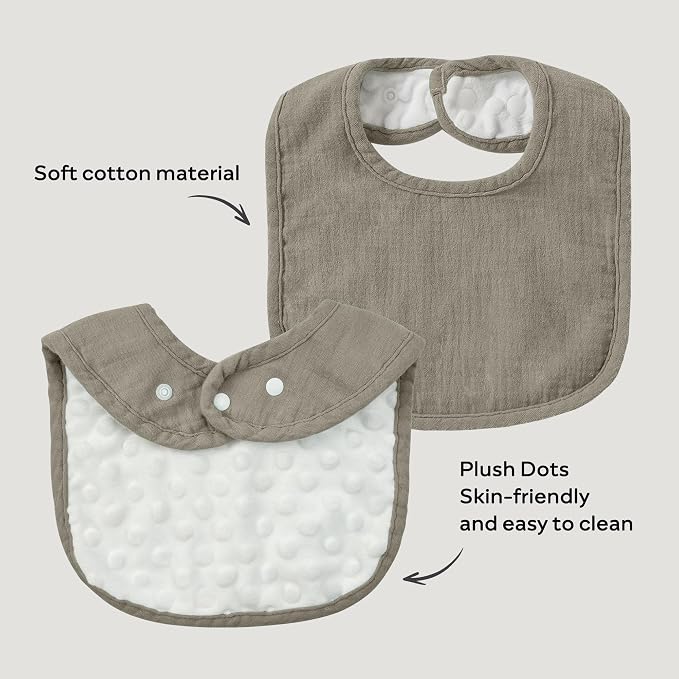 JELLYMONI 8 Pack Muslin Drool Bibs - Image 5