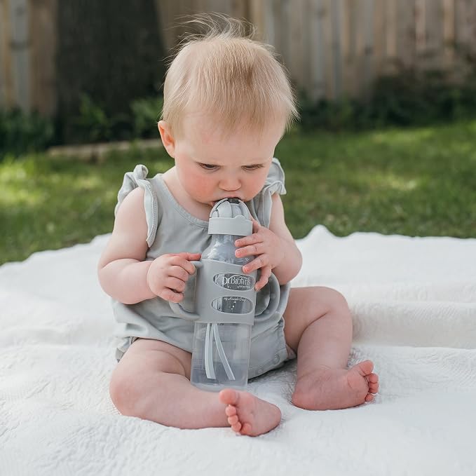 Dr. Brown's Milestones Narrow Sippy Straw Bottle, Spill-Proof - Image 4