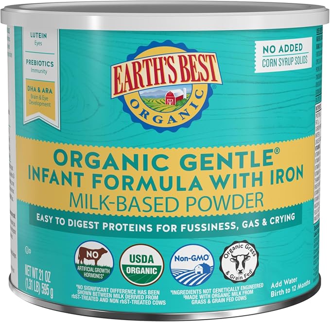 Earth's Best Organic Baby Formula, Gentle Infant Formula by EarthsBest