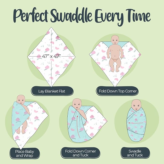 BabySparrow 3 Pack Muslin Swaddle Blankets - Image 5