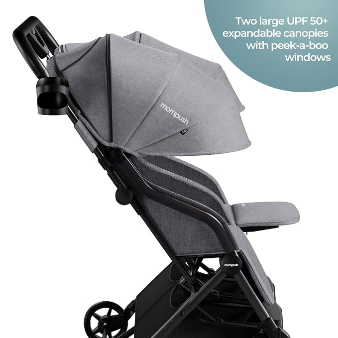 Mompush Lithe Double Stroller, Lightweight Side by Side Stroller - Image 4