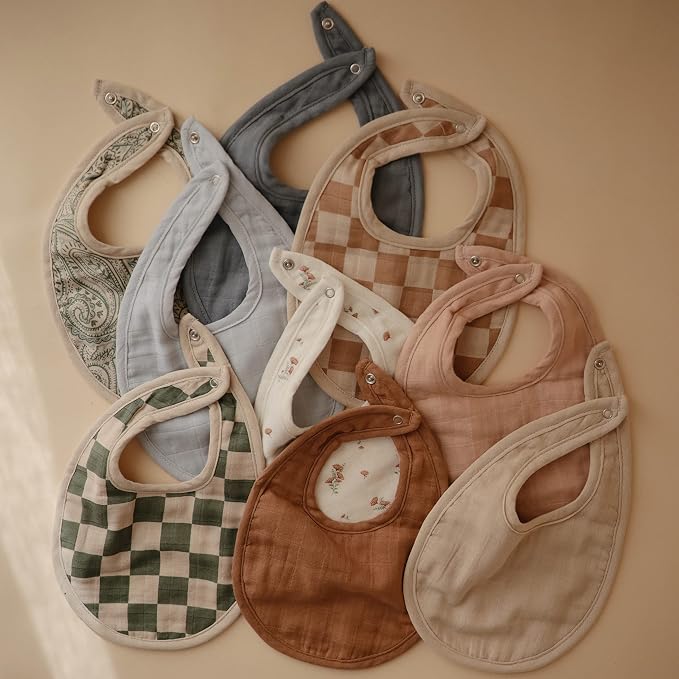 mushie Muslin Baby Bib | Soft Cotton - Image 7