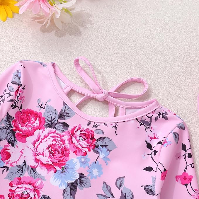 YOUNGER TREE Infant Baby Girls Swimsuit Long Sleeve Swimsuits One Piece - Image 4