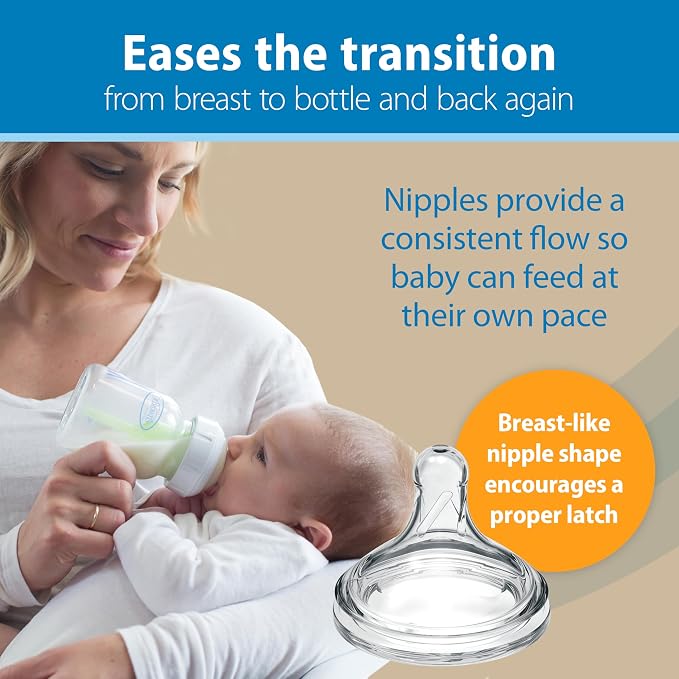 Dr. Brown's Natural Flow Anti-Colic Options+ Wide-Neck Glass Baby Bottles 9 - Image 4