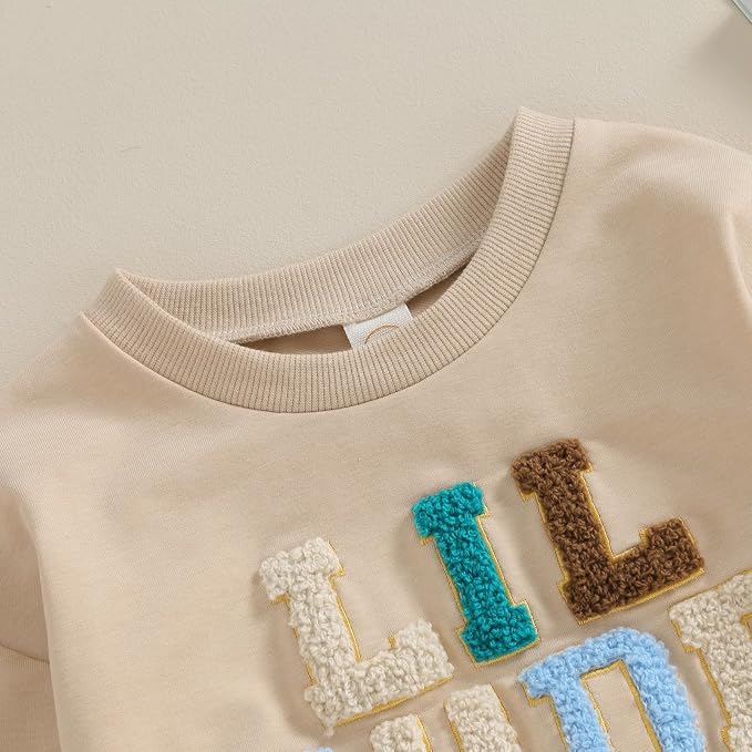 VISGOGO Newborn Infant Baby Boy Girls Oversized Romper Little Dude Sweater - Image 5